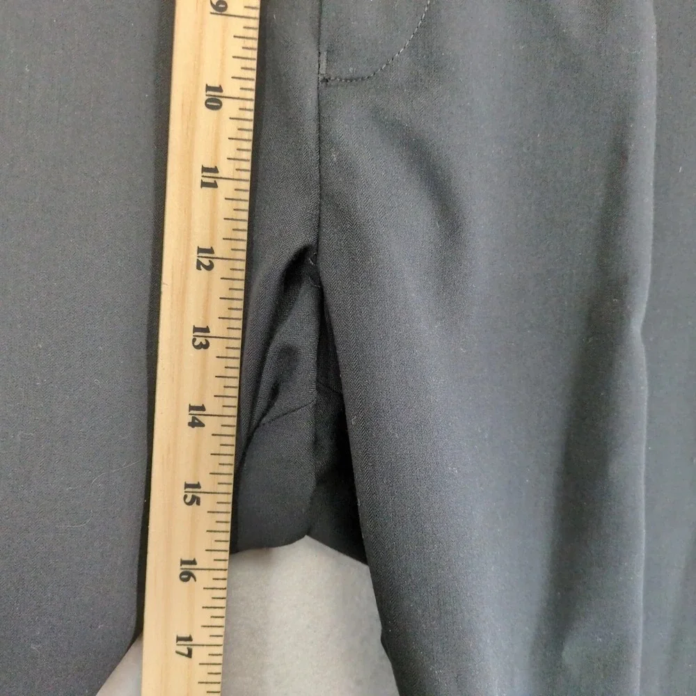 Stafford Black Pleated Dress Pants Mens 40x32 Classic Fit Cuffed Formal Business